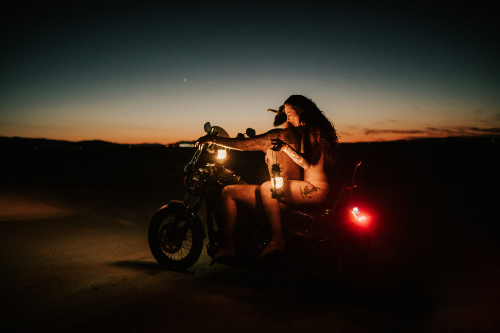 Cheeky motorcycle Session | Destination Couples Boudoir Photographer The Cheeky Club